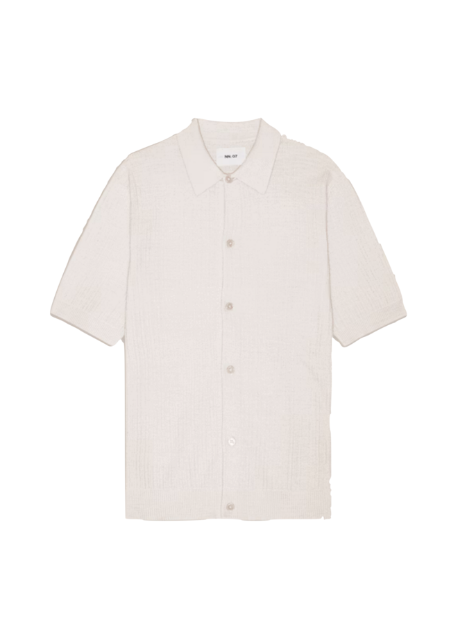 Nolan Polo Cardigan 6695 - Ivory Mouliné