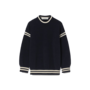 Journey M'S Knit Crewneck Reynard Cotton Waffle Stitch - Dark Blue