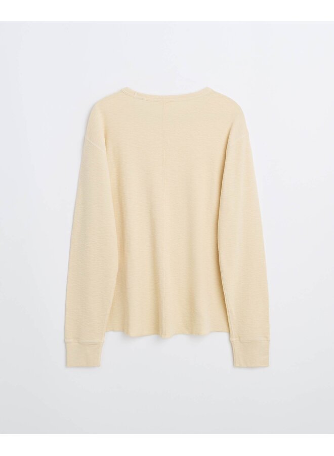 Waffle Tee Ls - Beige
