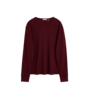 Waffle Tee Ls - Burgundy