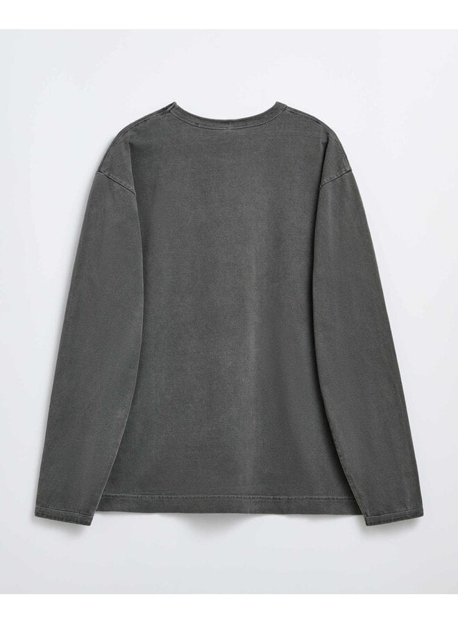 Heavy Jersey Ls - Faded Black