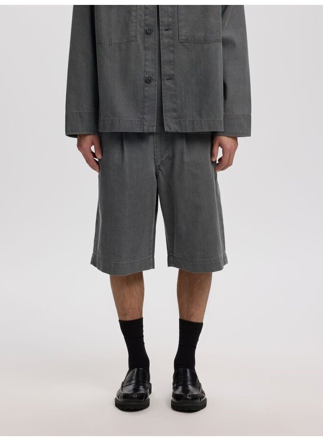 Anrtrygve Selvedge Denim Lg Shorts - Light Grey Denim