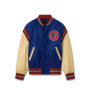 Journey M'S Bomber Randley College Leather Sleeve - Bellwether/Natural/Red