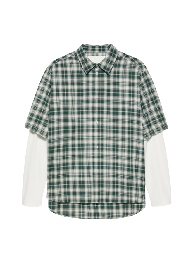 Double Layer Shirt - White/Green