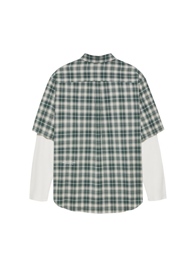 Double Layer Shirt - White/Green