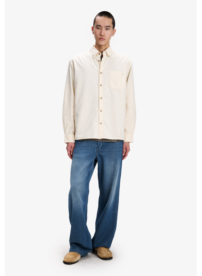 Chemise Mateo Logo - Ecru/Kaki