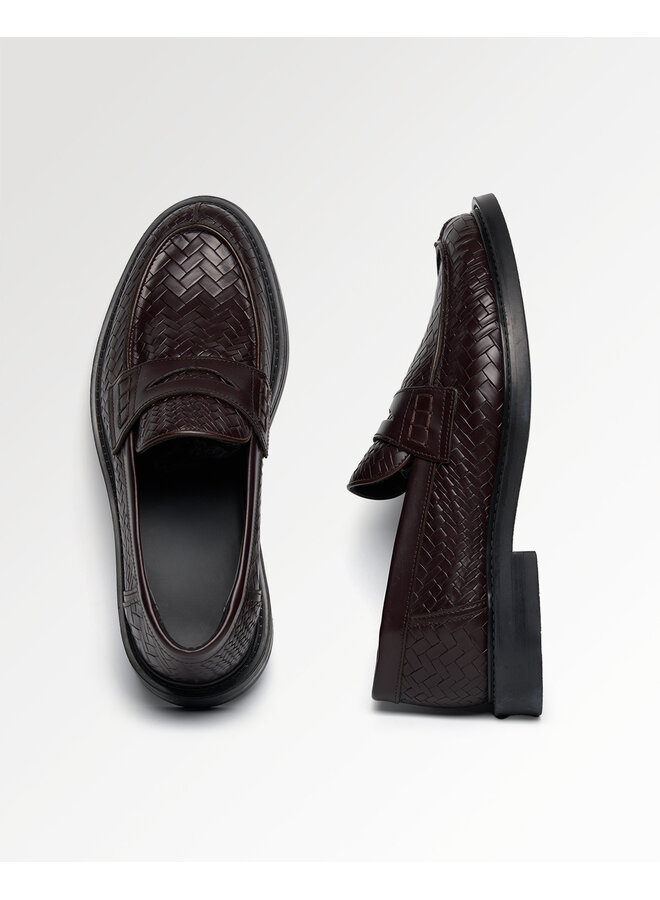 Loafer Woven Twist - Chocolate