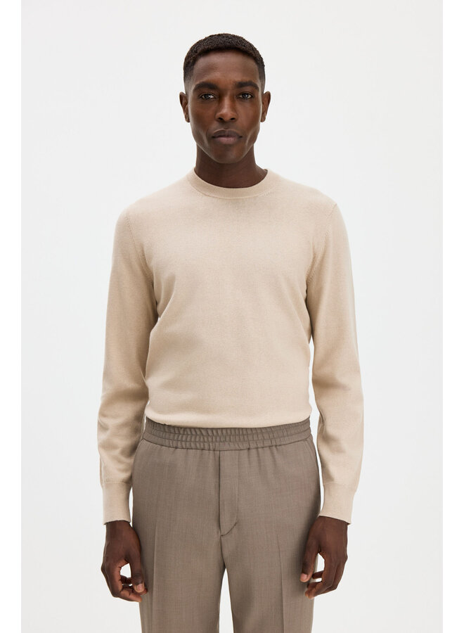 Cotton Merino Sweater - Pearl Beige