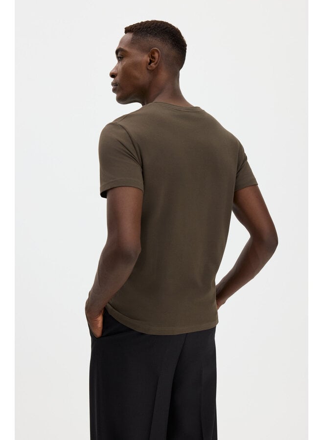 Stretch Cotton Tee - Ebony Brown