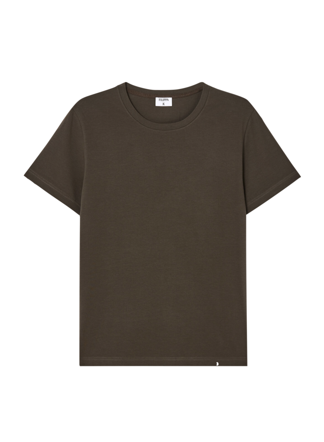 Stretch Cotton Tee - Ebony Brown