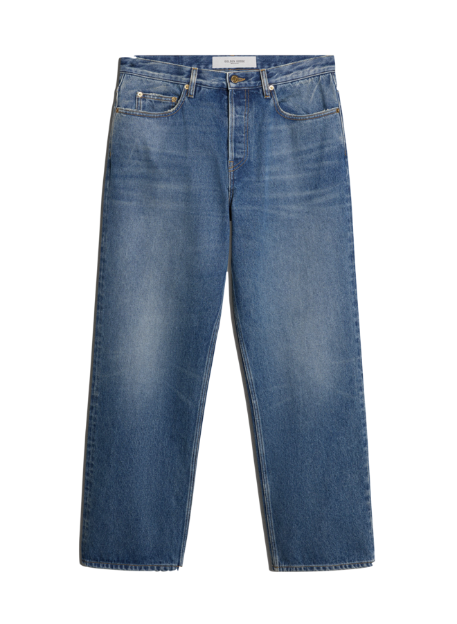 Golden M'S Pant Skate Loose - Medium Blue Washed Denim