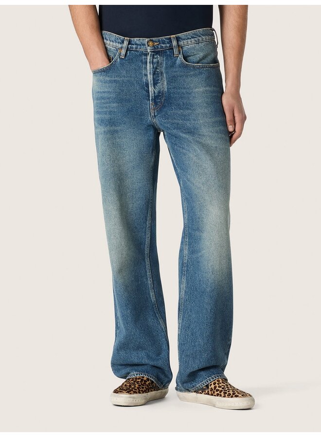 Golden M'S Pant Skate Loose - Medium Blue Washed Denim