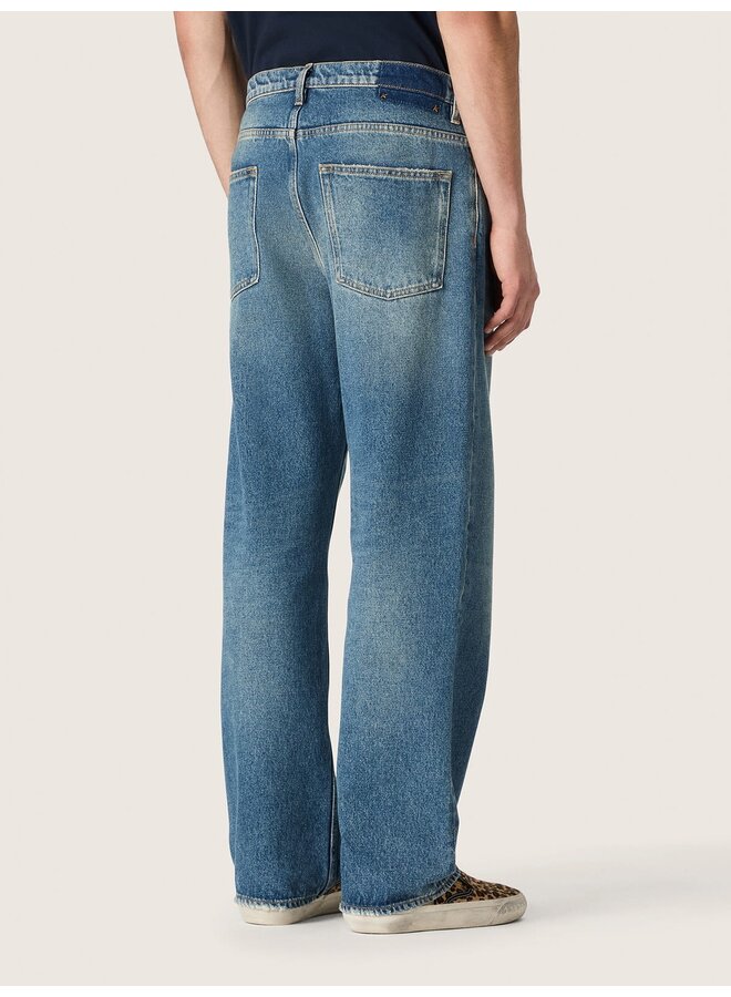 Golden M'S Pant Skate Loose - Medium Blue Washed Denim