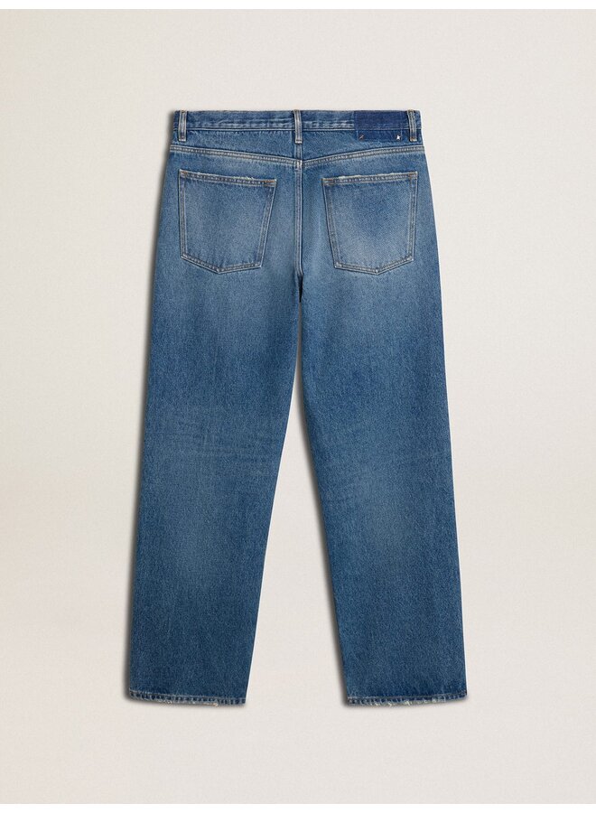 Golden M'S Pant Skate Loose - Medium Blue Washed Denim