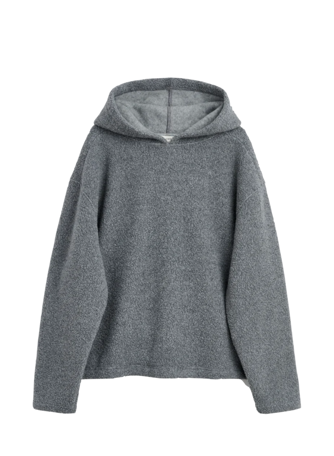 Wool Hoodie - Grey Melange