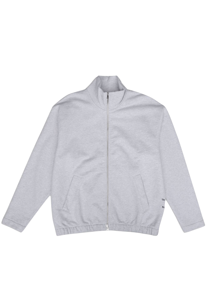Zip Up Sweater - Light Grey Melange