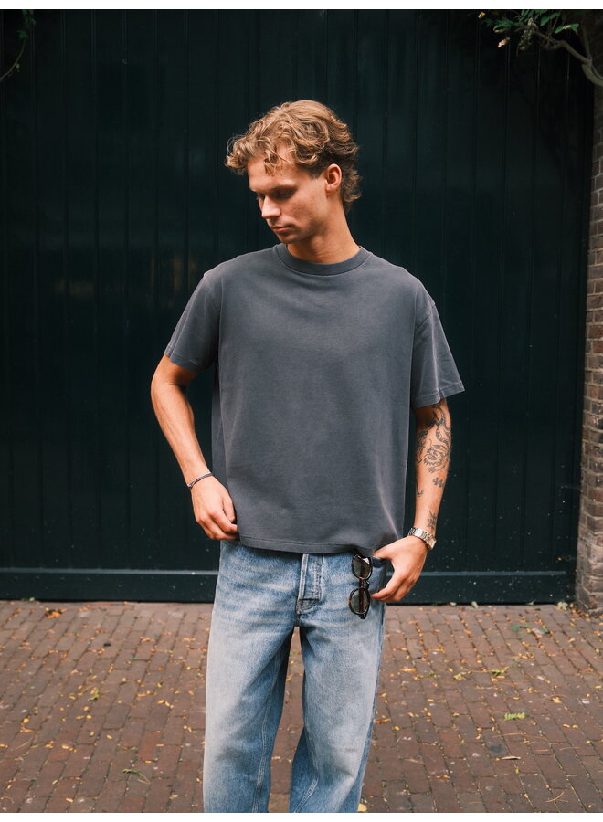 Washed Box Tee - Black Oyster