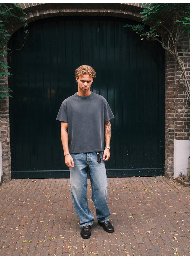 Washed Box Tee - Black Oyster