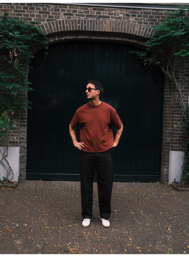 Washed Box Tee - Ruby Wine