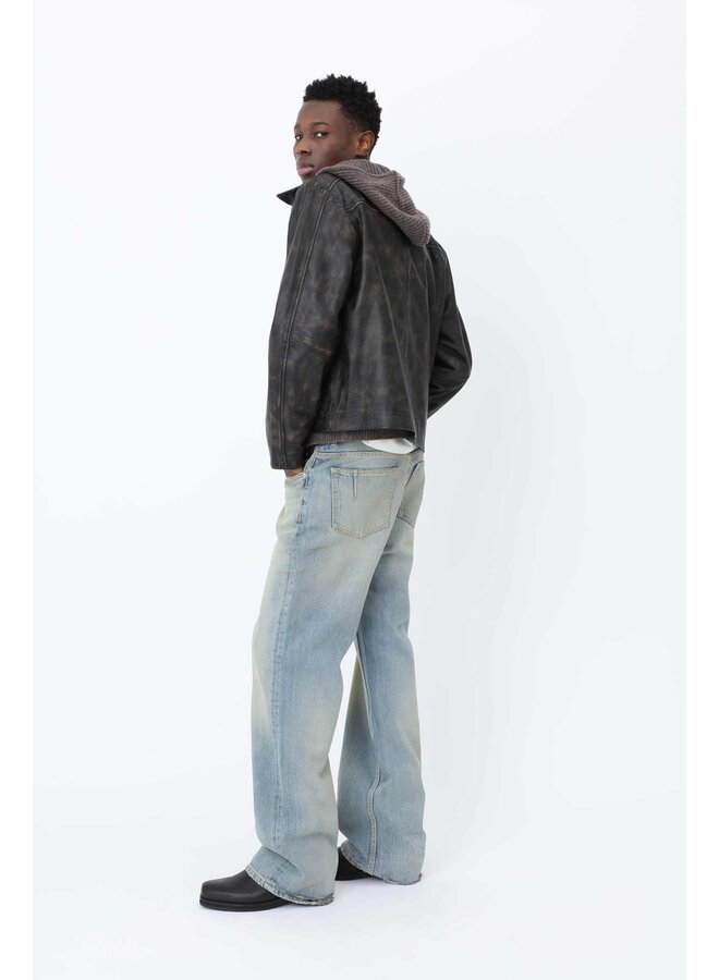 Denzel Leather Jacket - Java Brown