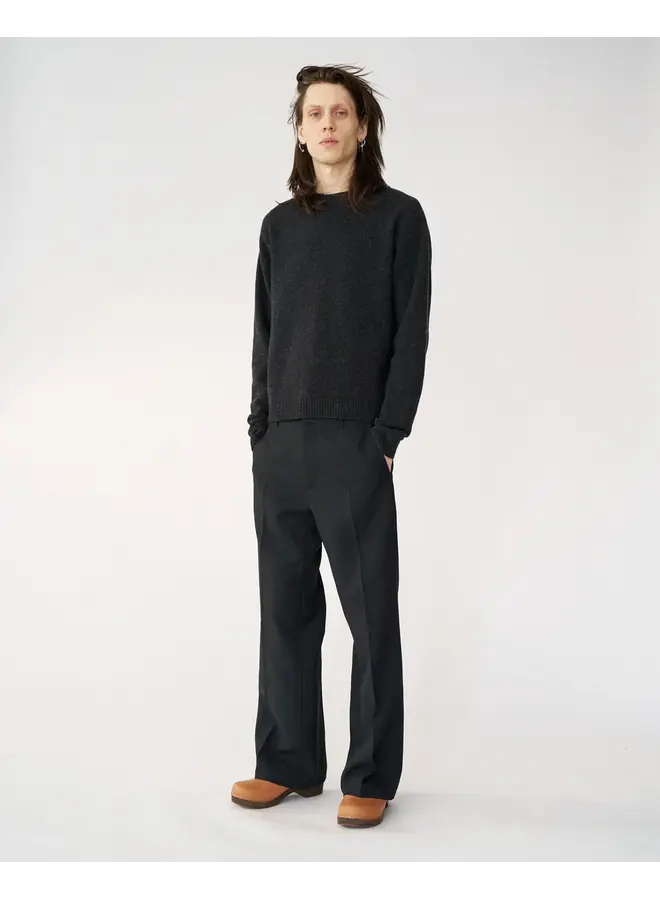 Knit Sweat Back Logo - Black