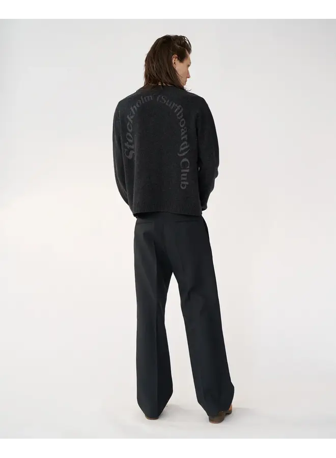 Knit Sweat Back Logo - Black