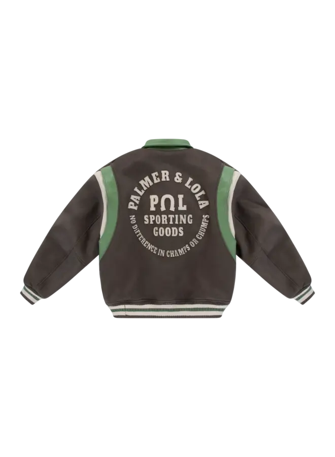 Ranch Varsity Jacket - Deep Mahogany