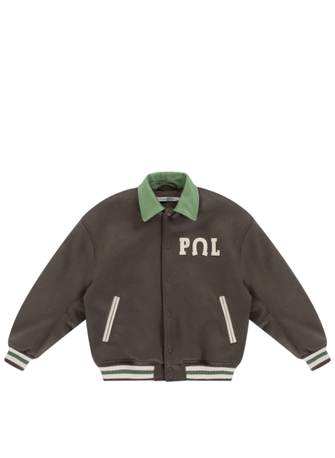 Ranch Varsity Jacket - Deep Mahogany