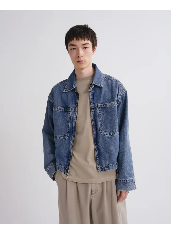 Croydon jacket in auto - Mid Blue