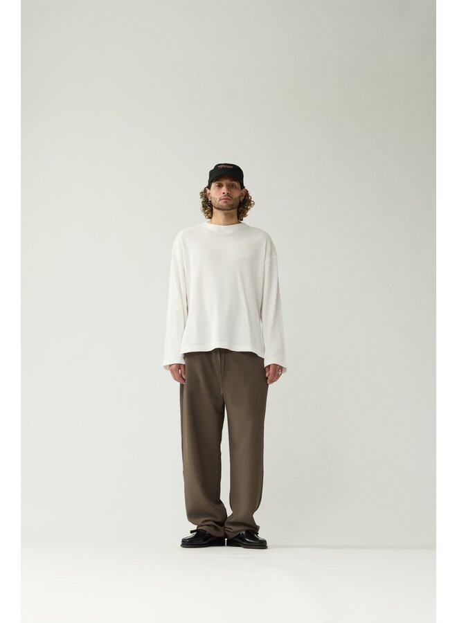 Logo Longsleeve Waffle - White