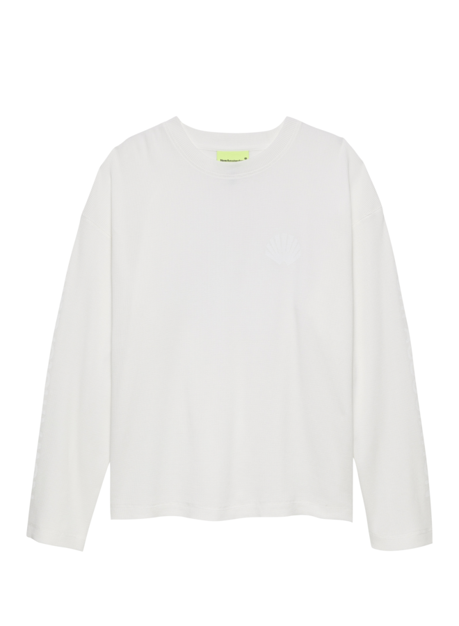 Logo Longsleeve Waffle - White
