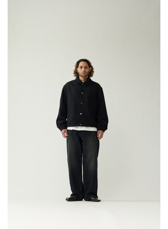 Wool Coach Jacket - Black