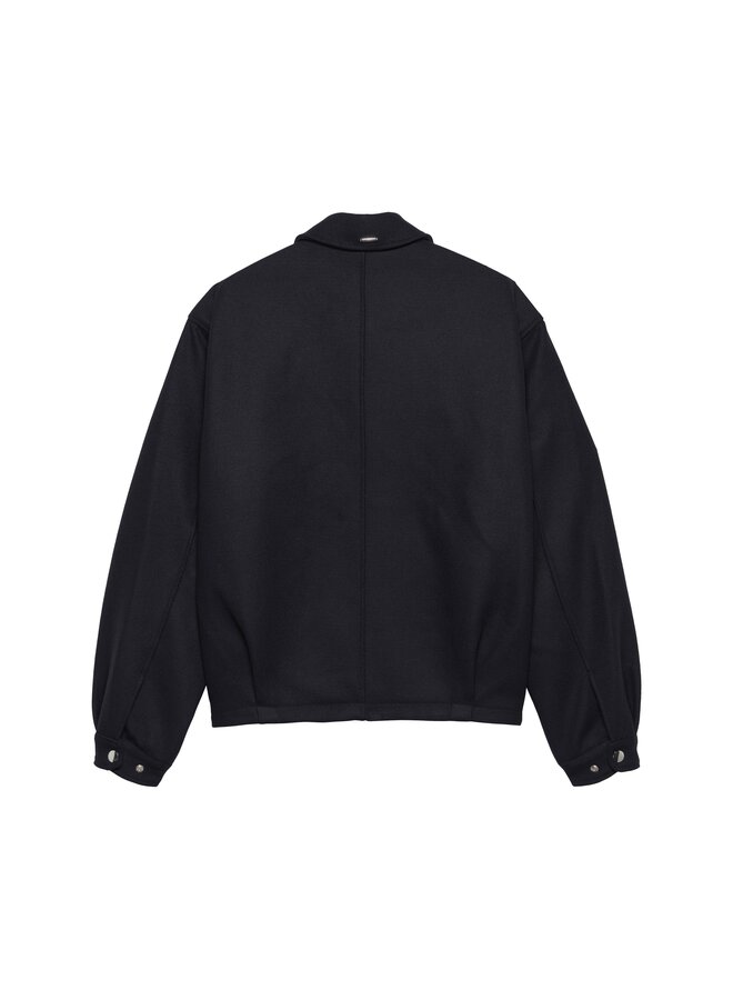 Wool Coach Jacket - Black