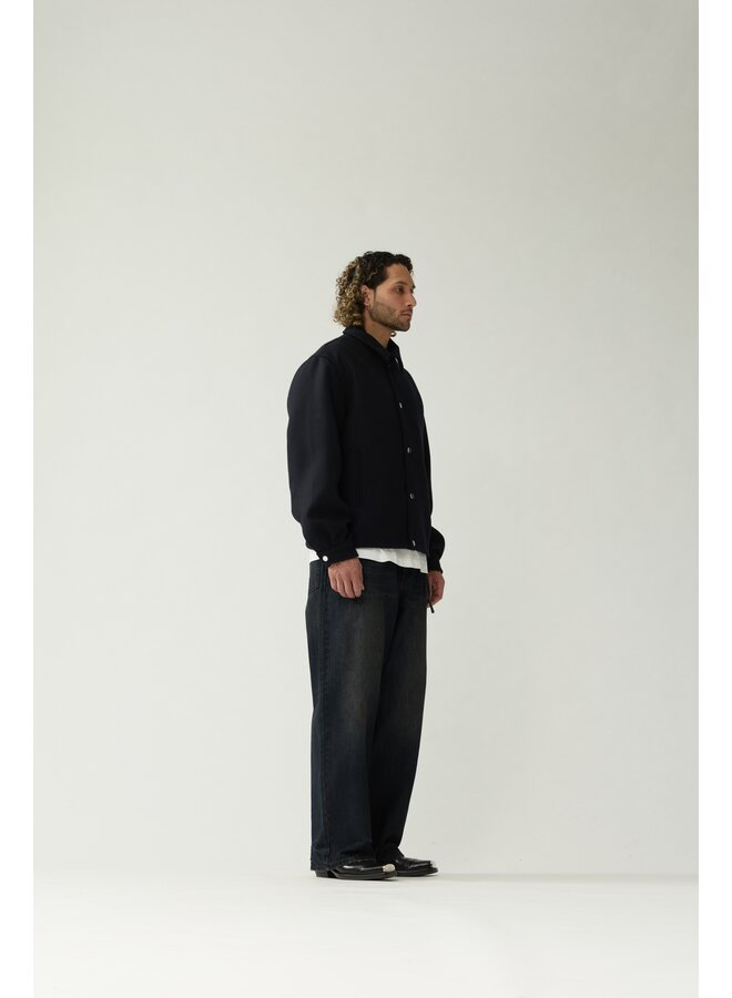 Wool Coach Jacket - Black