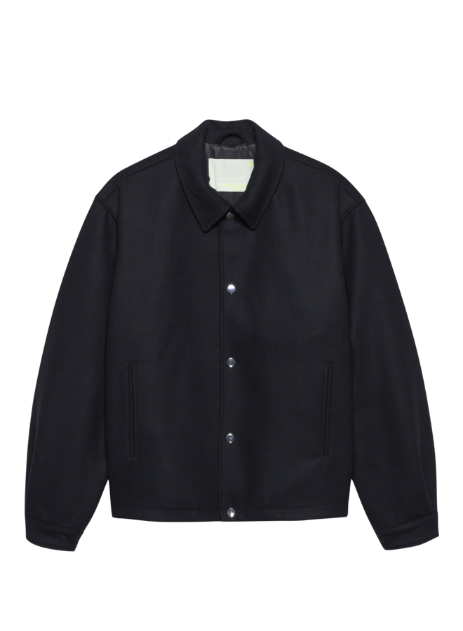 Wool Coach Jacket - Black