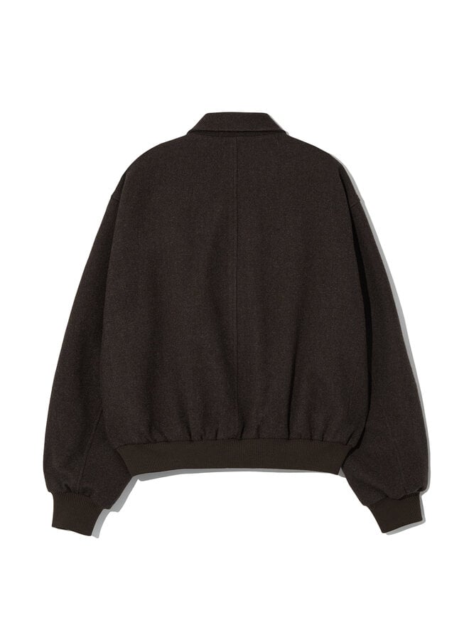 Virgin Wool Bomber Jacket - Brown