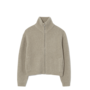Chunky Zipped Cardigan - Oatmeal