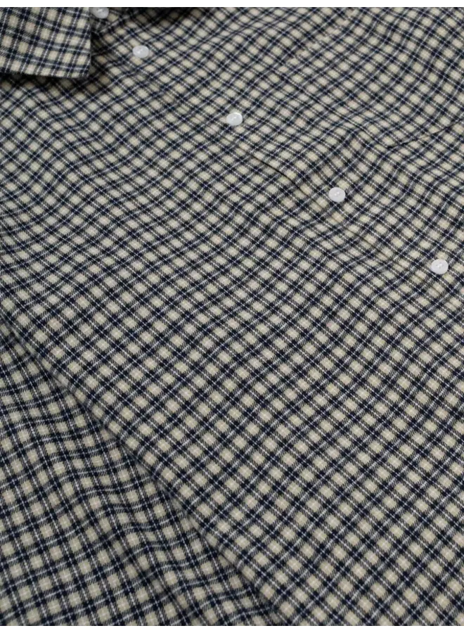 Record Shirt 3685 - Navy Check