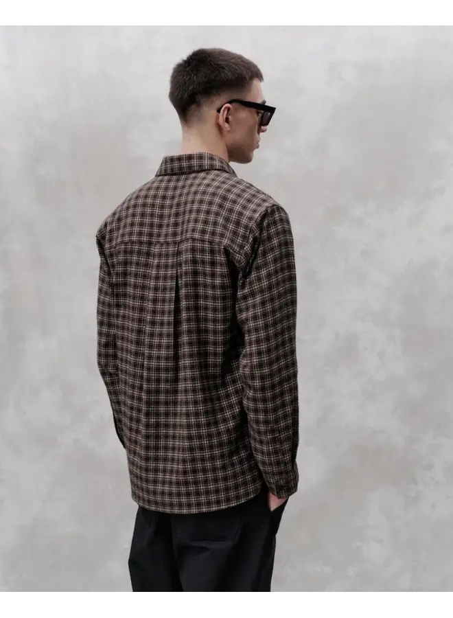 Record Shirt 3641 - Brown Check