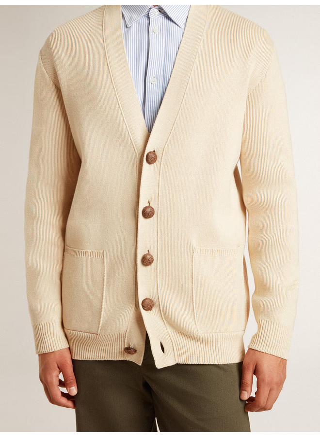 Golden M'S Knit Cardigan - Travertine
