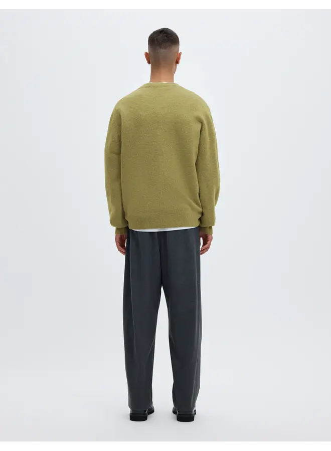 Anrragi LS Knit Wool Crew Neck - Going Green