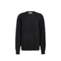 Anrragi LS Knit Wool Crew Neck - Charcoal Art
