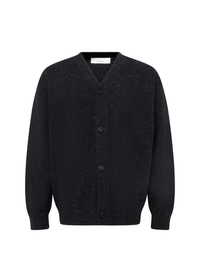 Anrrolf LS Knit Wool Cardigan - Charcoal Art