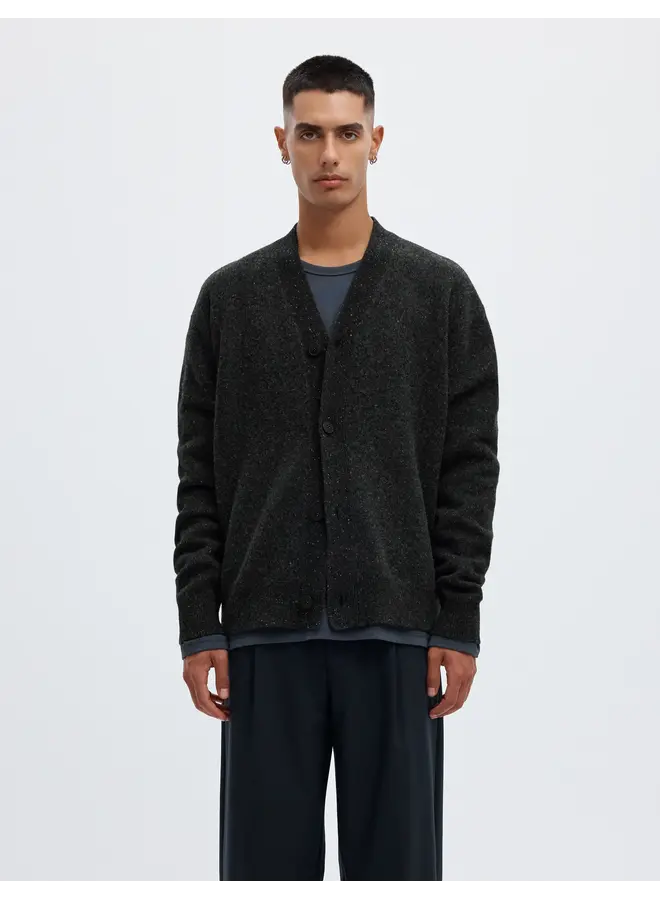 Anrrolf LS Knit Wool Cardigan - Charcoal Art