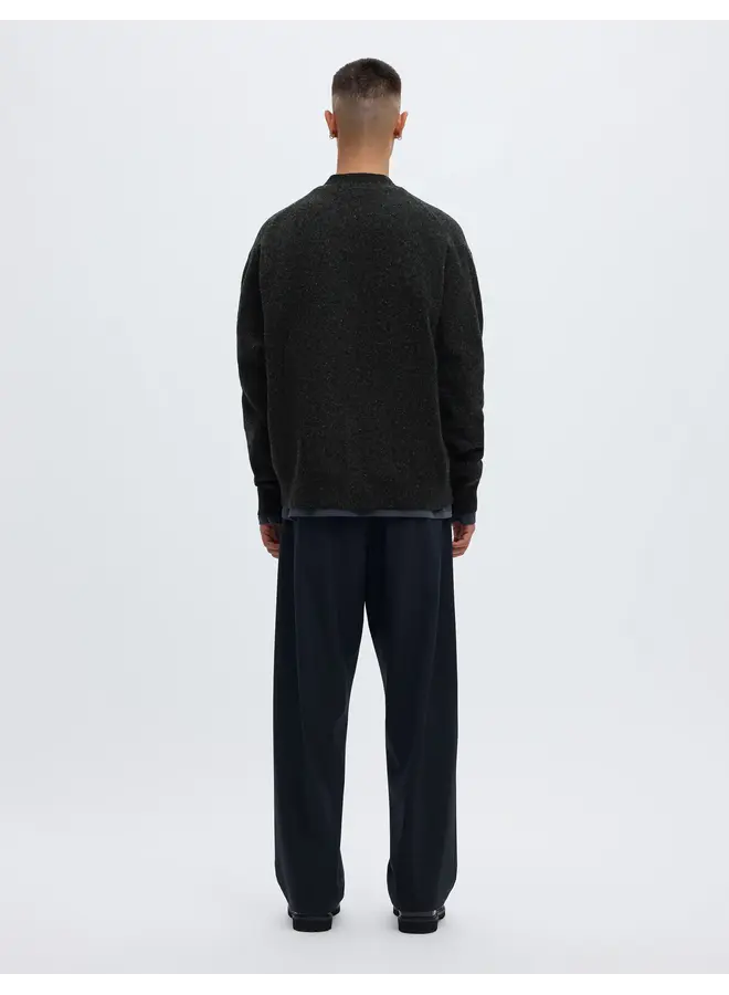Anrrolf LS Knit Wool Cardigan - Charcoal Art