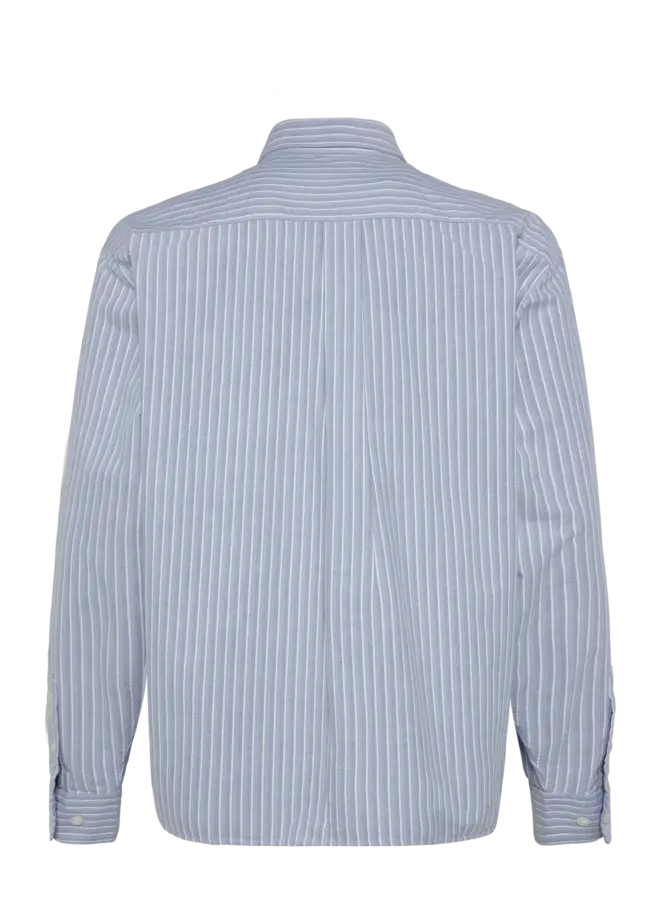 Anrvolund Oxford LS Shirt - Bonnet Blue / White