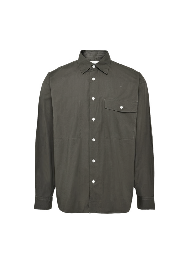 Anrfrances Poplin LS Shirt - Black Olive