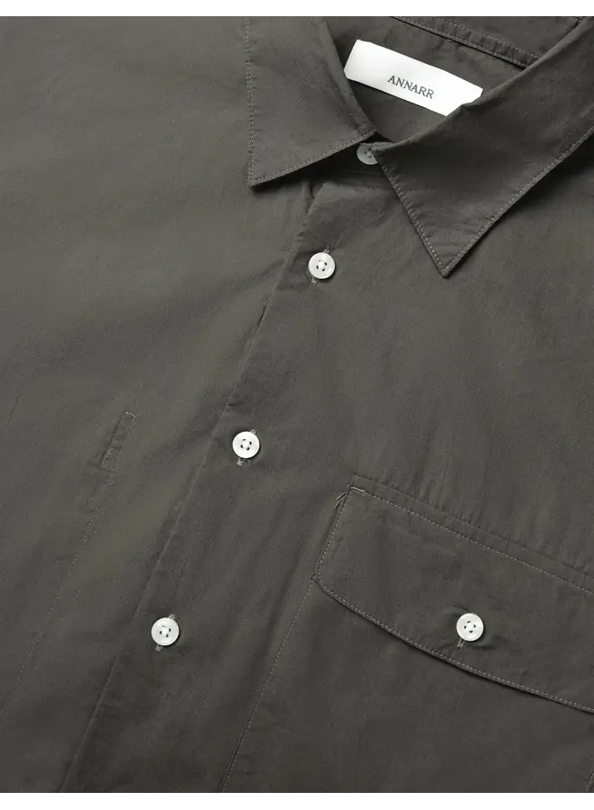Anrfrances Poplin LS Shirt - Black Olive