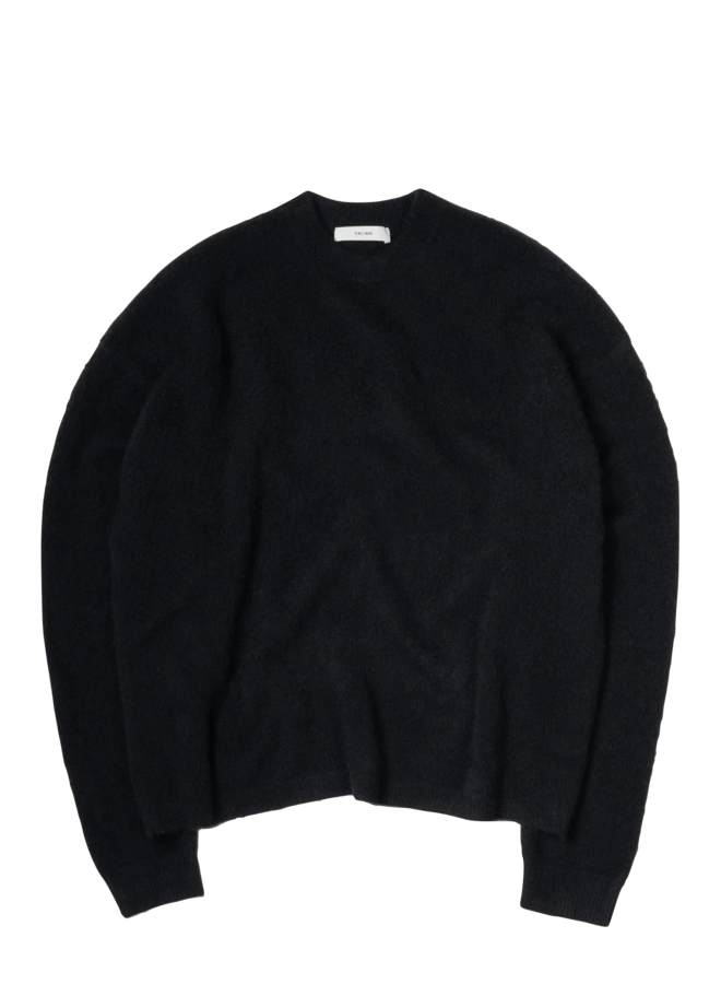 Brushed Cashmere Sweater - Black