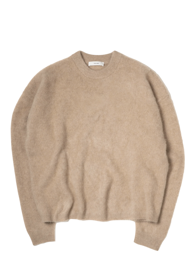 Brushed Cashmere Sweater - Camel